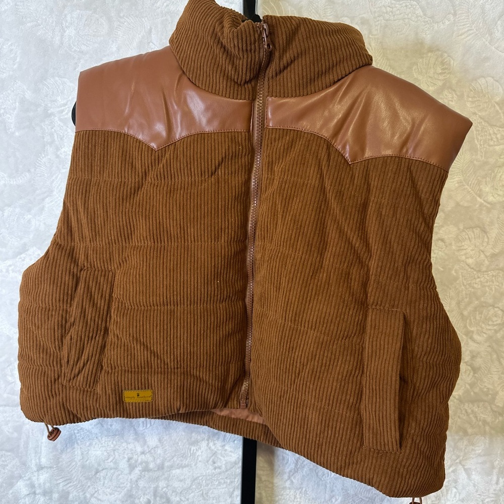 Simply Southern Brown Corduroy Vest